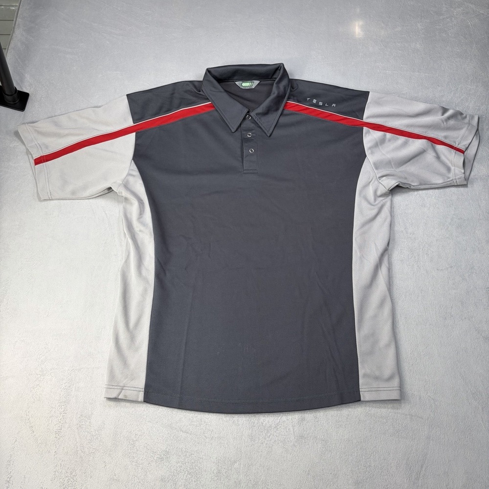 Eco/tesla Polo Shirt Men's‎ Size Large Gray